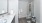 a bathroom with a glass shower